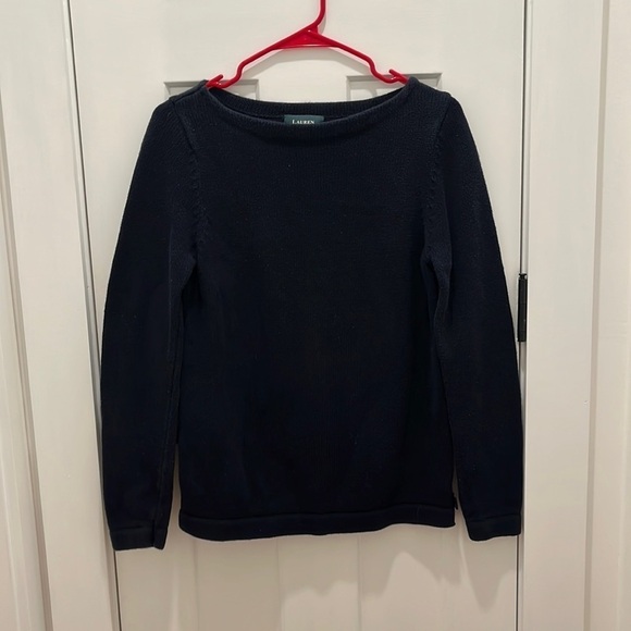 Lauren Ralph Lauren Sweaters - Lauren By Ralph Lauren Classic Style Solid Dark Blue Knitted Sweater Size S